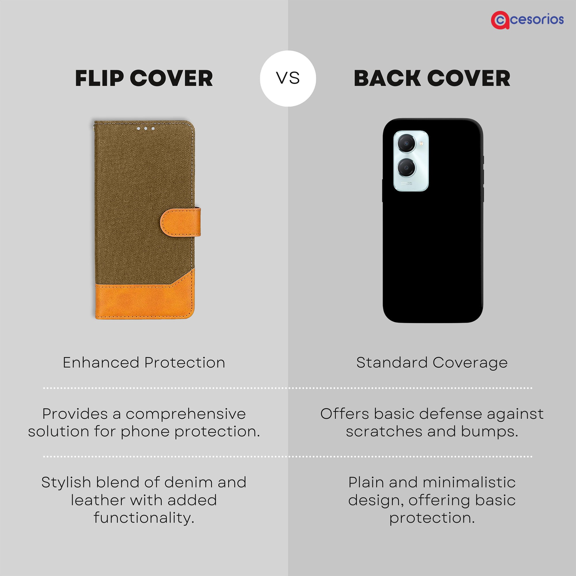 Accesorios Iqoo Z9 Lite 5G denim flip cover – Dark Brown – Image 8 #color_dark brown