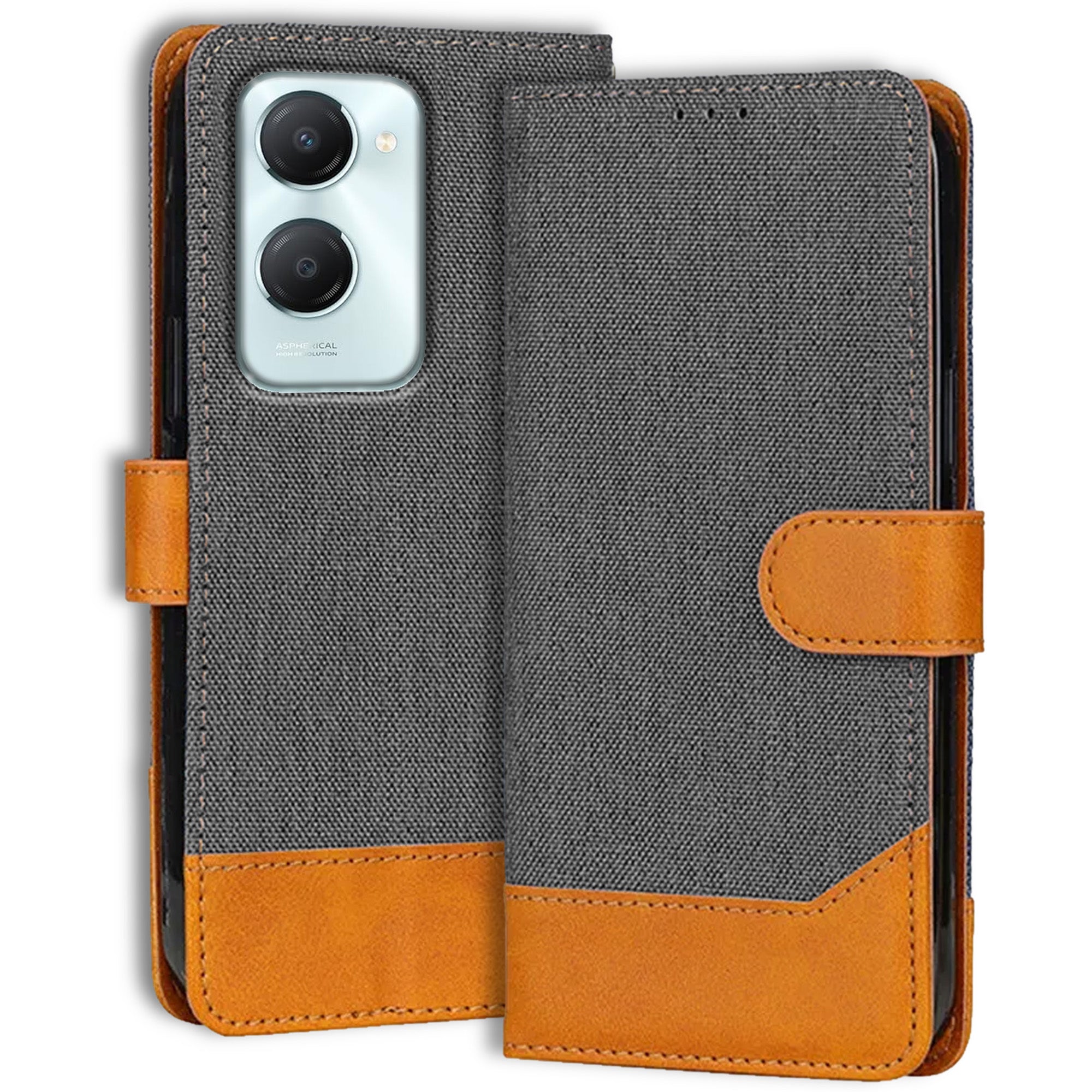 Accesorios Iqoo Z9 Lite 5G denim flip cover – Grey – Image 1 #color_grey