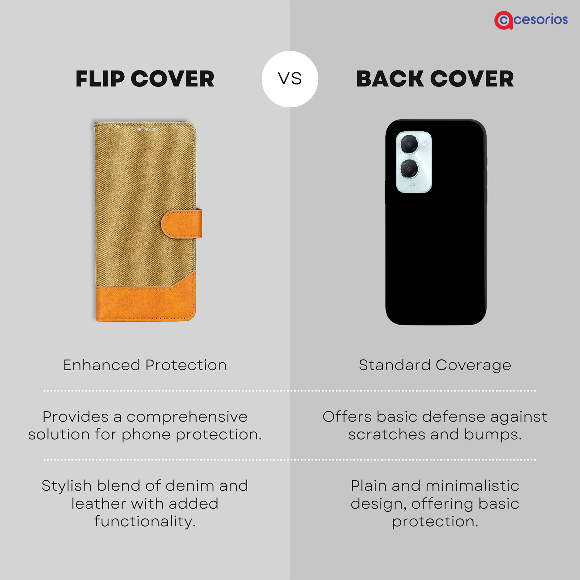 Accesorios Iqoo Z9 Lite 5G denim flip cover – Light Brown – Image 8 #color_light brown