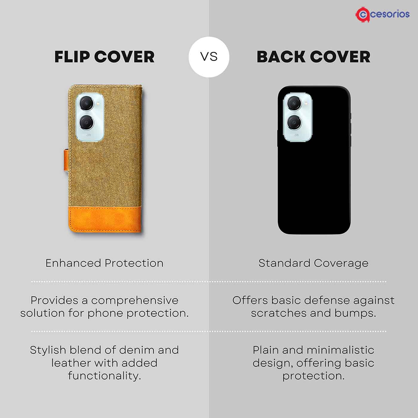 Accesorios Iqoo Z9 Lite 5G denim flip cover – Light Brown – Image 8 #color_light b