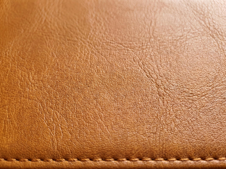 Tan vegan leather