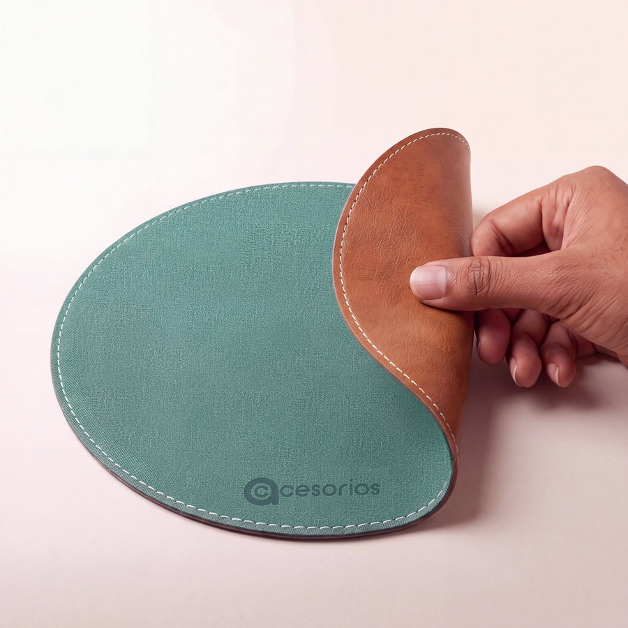 The Sage Green pad with its tan underside peeled back