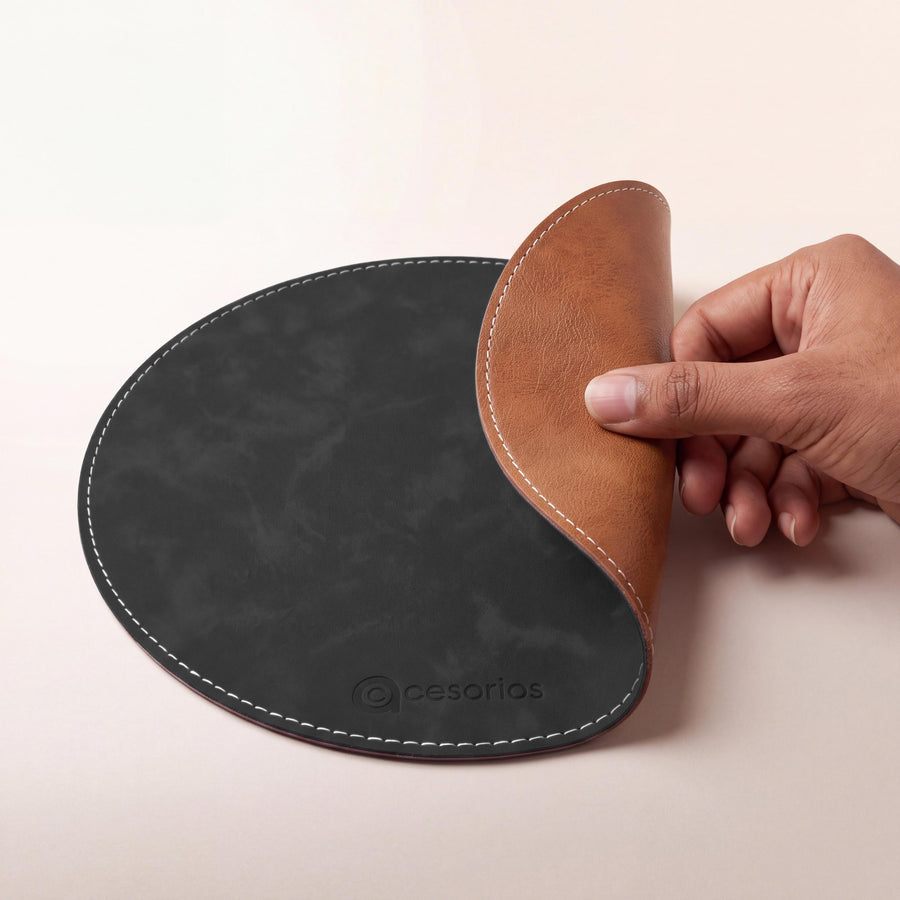 The Slate Charcoal pad with its tan underside peeled back